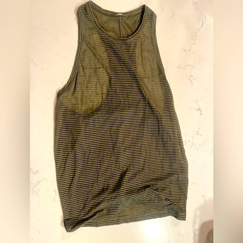 Lululemon Tank Sage/ Dark Olive Tieback